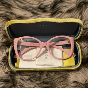 Gucci Shiny Solid Dust Pink Eyeglasses